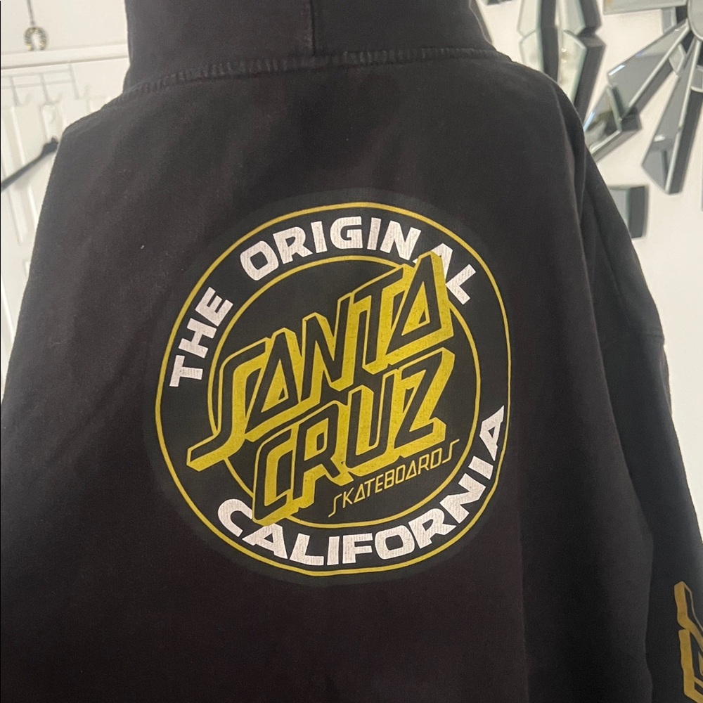 The original Santa Cruz California,women’s,Black Jacket with Gold Logo Size 2XL - Picture 8 of 17
